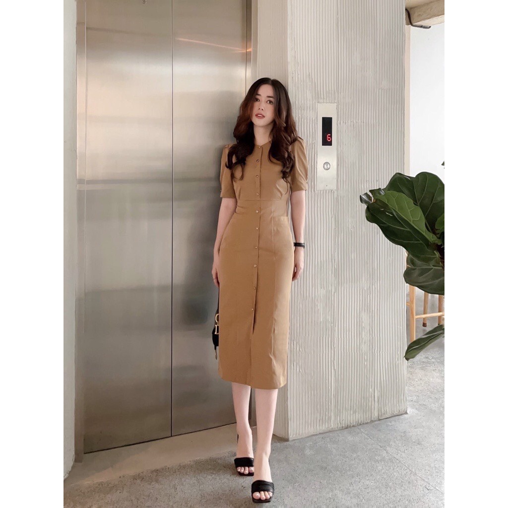 Váy midi nữ dáng A thanh lịch